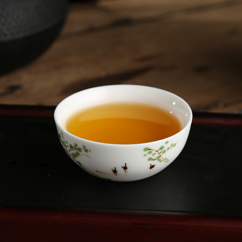 Jingdezhen ceramic tea cup hand - made under the glaze color sample tea cup cup personal cup bowl cups a single master