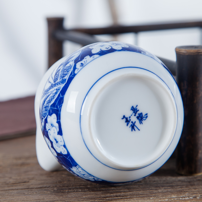 Jingdezhen ceramic fair keller hand - made heavy sample tea cup points tea kungfu tea set fair cup and cup size