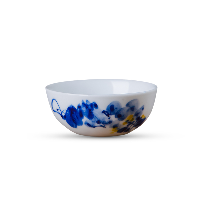 Jingdezhen ceramic hand - made sample tea cup blue kung fu tea master cup personal cup single cup cup small bowl