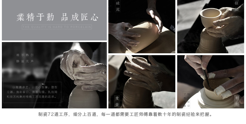 Jingdezhen kung fu tea set hand - made pure manual set of ceramic tea set teapot master single fair keller cup