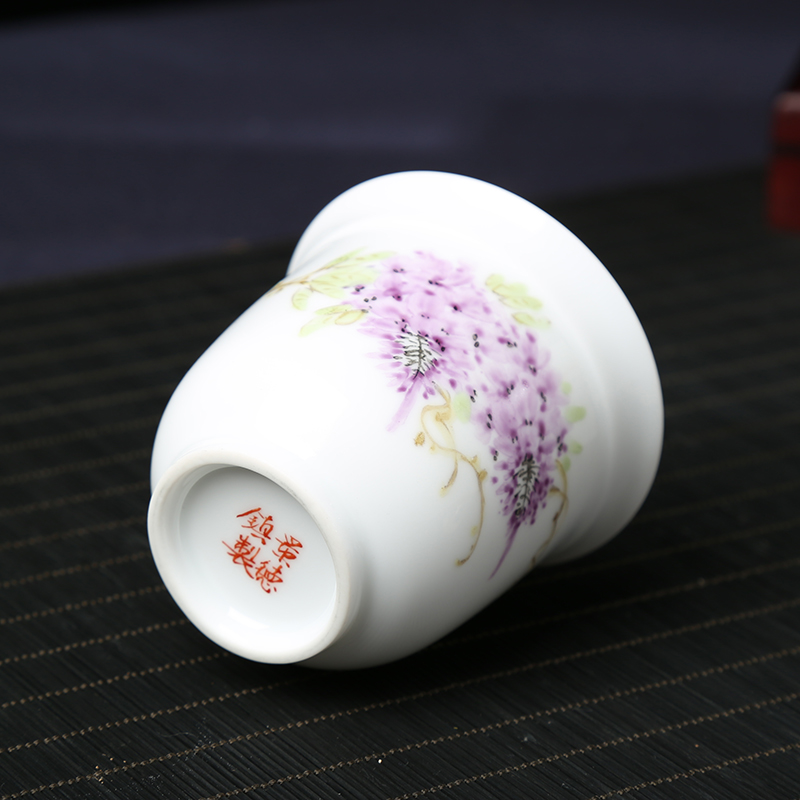 Jingdezhen glaze on hand made enamel sample tea cup checking ceramic large master cup personal single CPU kung fu cup