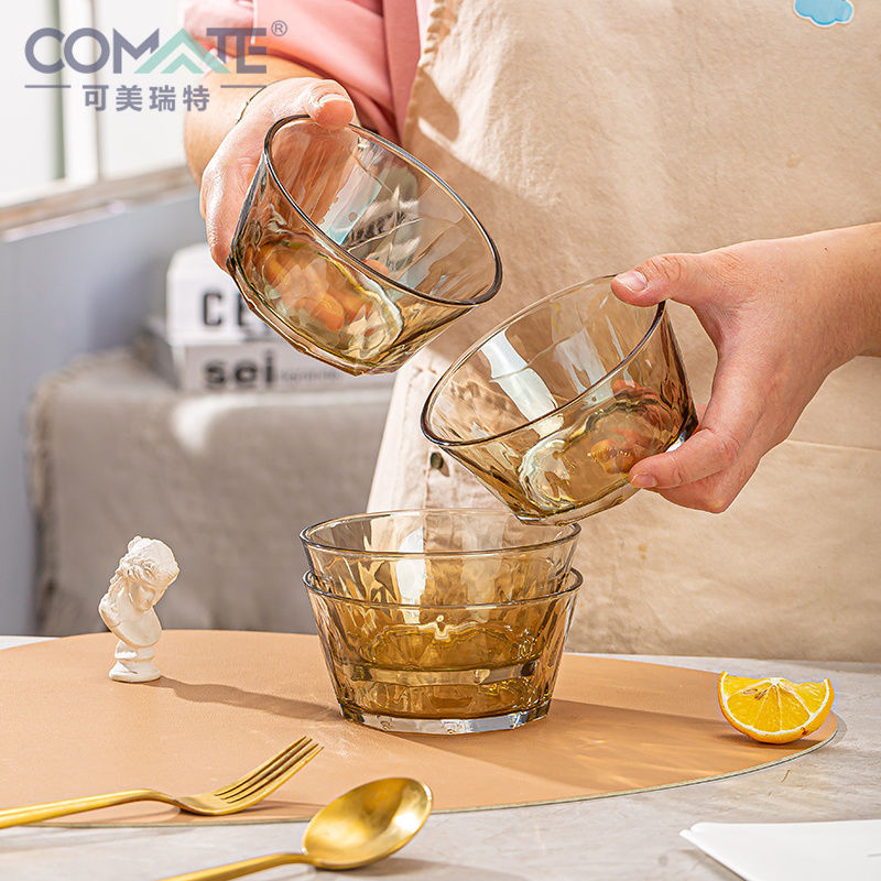 High-Quality, Light Luxury, Brown Glass Bowls and Plates, Salad Bowls, Instant Noodle Bowls, Glass Tableware Set for Couples, 2-Person Family Use High-Quality, Light Luxury, Brown Glass Bowls and Plates, Salad Bowls, Instant Noodle Bowls, Glass Tableware Set for Couples, 2-Person Family Use