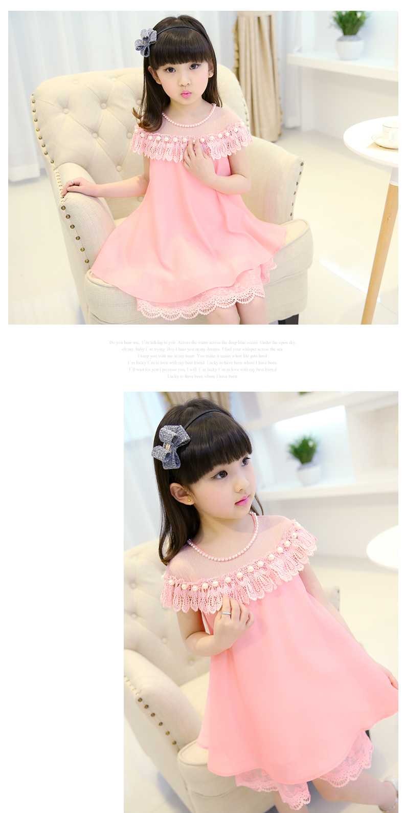 Robes pour fille en mousseline de soie - Ref 2047391 Image 28