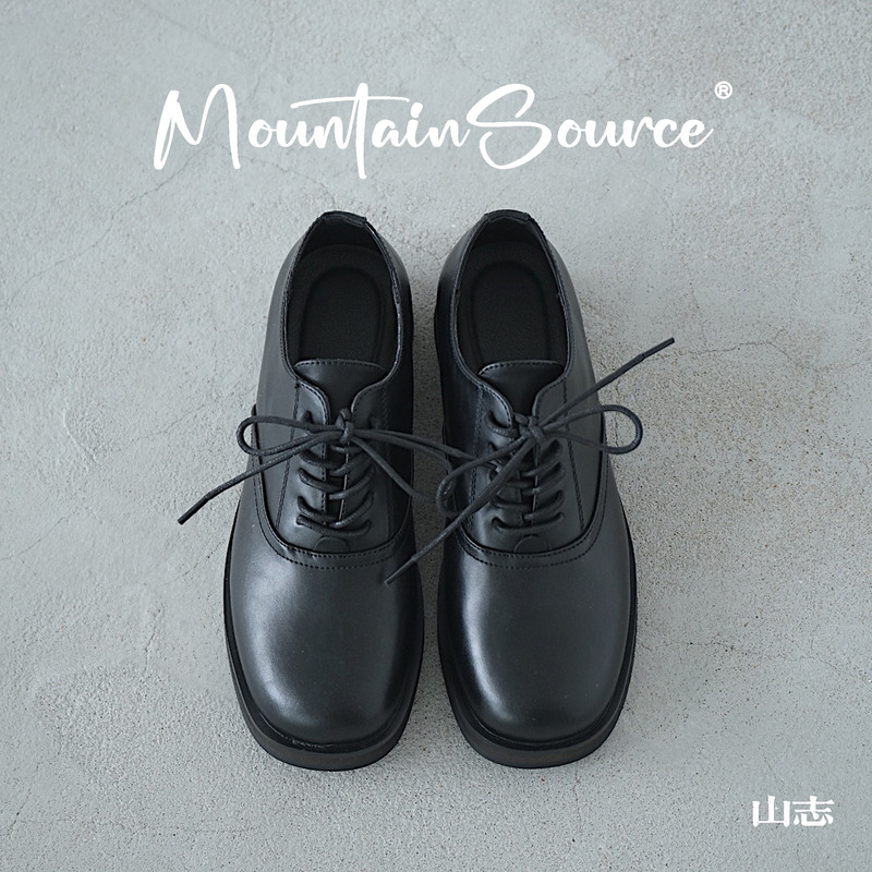 Mountainsource Large Size High-End Versatile Work Shoes Cleanfit Derby Leather Shoes for Men and Women