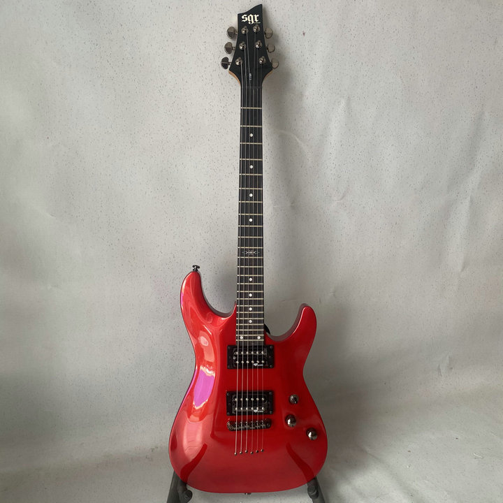 6 string electric guitar SGR C1 strings wearing body plated nickel Han production accessories Rose wood fingerboard red with original package