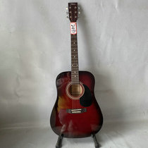 Clear bin handling Jensen Johnson 41 inch dark red bright light rounded corner folk guitar wood guitar