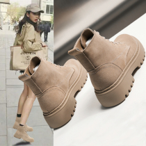 Thick-bottom Martin Boots Female English Style 2021 Joker Leather Breathable Vintage Desert Boots Women Spring and Autumn Single Boots