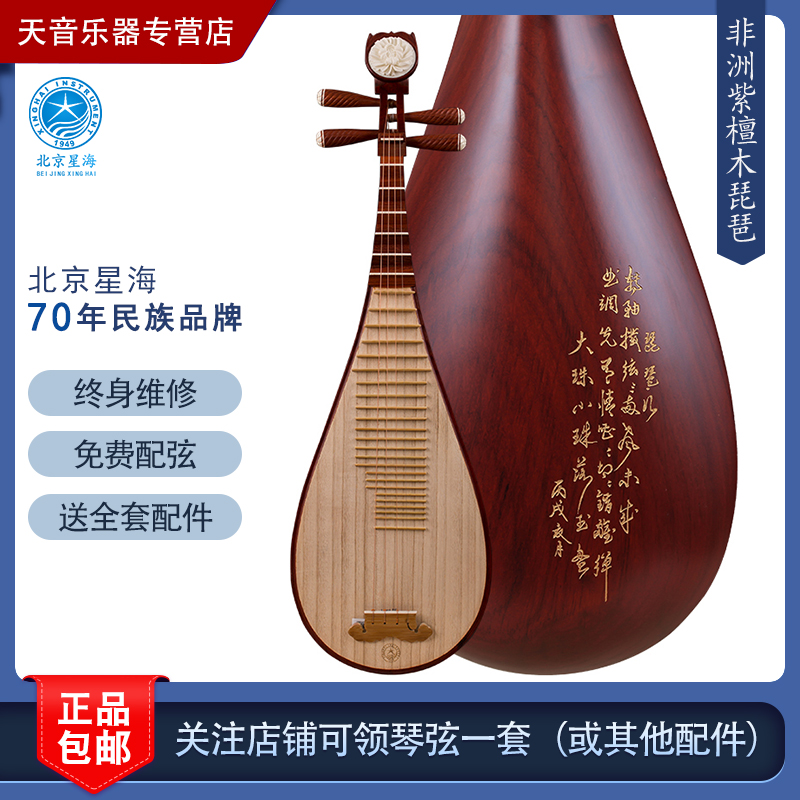 Star Sea Bipa 8912 - 2 African Purple Wood Polished Poems Carved Magnette Adults Play the Beginning Bipa