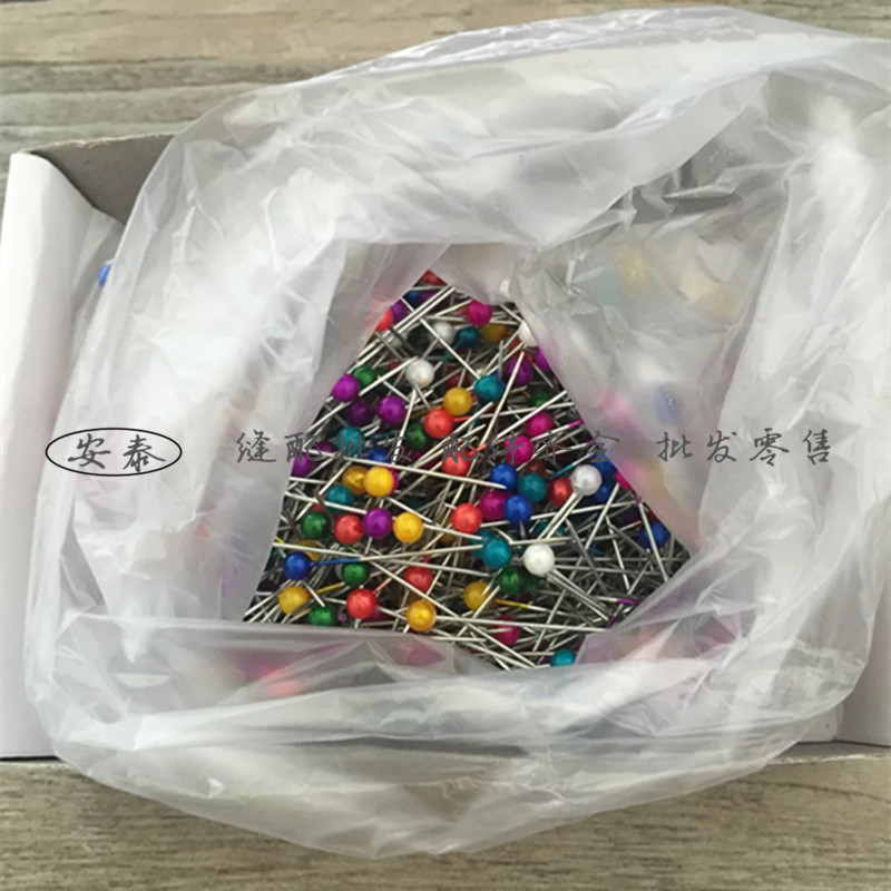 Pearl Needle Positioning Pin Pearl Needle Large Head Needle White Color Pearlescent Needle Fixed Needle Boxed Costume Stand Tailor Wholesale