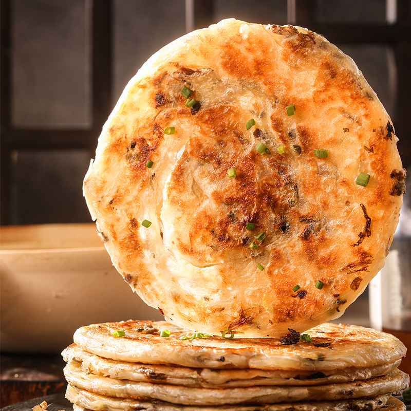 Tai Gong Zi Ningbo-Style Pickled Mustard Pancakes, 120 Pieces, Whole Box, Frozen Semi-Finished Food, Breakfast Pancakes, Shaobing