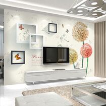 Modern simple personality bamboo wood fiber integrated wall panel TV background Wall guard Board living room 3d dandelion Wall wall panel
