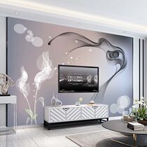 TV background wall decoration guard Board living room atmosphere 8d simple modern personality smoke bamboo fiber integrated wallboard