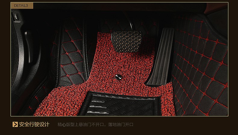 Suitable for the Driver's Seat, Special Floor Mats, Five-Seater Floor Mats, Full Set of Universal Leather Floor Mats for the Driver's Seat