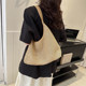 Niche portable straw bag for women summer 2023 new style trendy retro versatile large capacity shoulder bag ກະຕ່າຜັກ