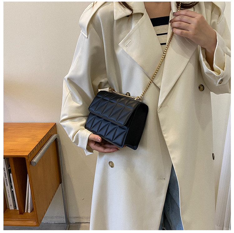 Небольшая дизайнерская цепь, сумка через плечо, ремешок для сумки на одно плечо с ромбовидным узором, коллекция 2022                       