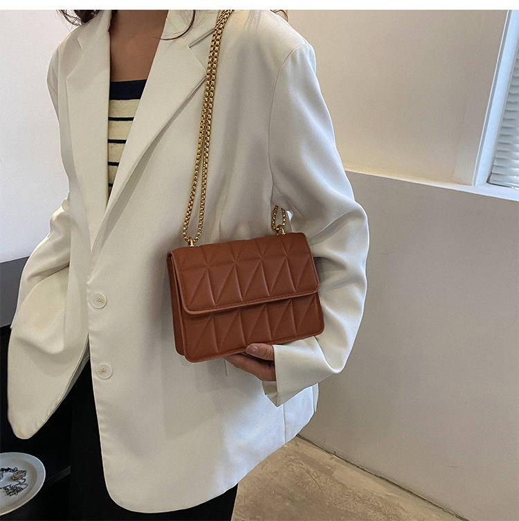 Небольшая дизайнерская цепь, сумка через плечо, ремешок для сумки на одно плечо с ромбовидным узором, коллекция 2022                       