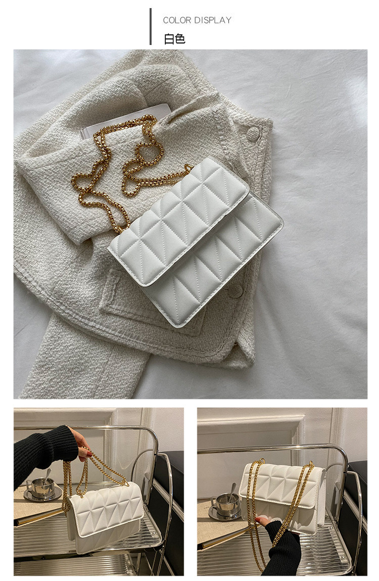 Небольшая дизайнерская цепь, сумка через плечо, ремешок для сумки на одно плечо с ромбовидным узором, коллекция 2022                       