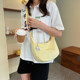 ກະເປົາເປ້ສາວເກົາຫຼີ ins soft girl bag simple solid color dumpling bag Japanese Harajuku vintage sense girl students crossbody bag