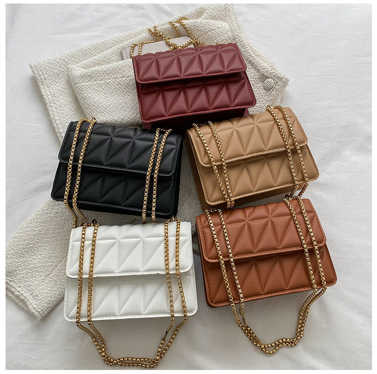 Небольшая дизайнерская цепь, сумка через плечо, ремешок для сумки на одно плечо с ромбовидным узором, коллекция 2022                       