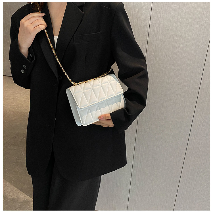 Небольшая дизайнерская цепь, сумка через плечо, ремешок для сумки на одно плечо с ромбовидным узором, коллекция 2022                       