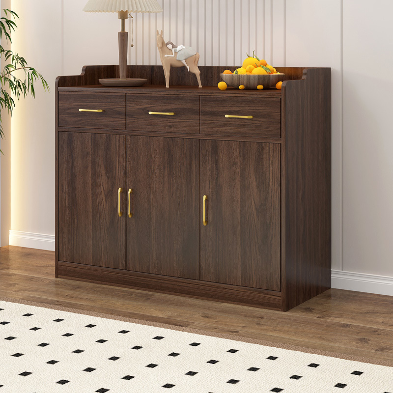 Solid Wood Sideboard, Simple Wall-Mounted Storage Side Cabinet, Living Room Tea and Wine Cabinet, Home Kitchen Cabinet, Storage Cabinet