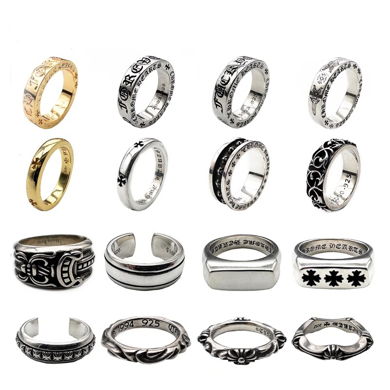 レトロクロスエタニティリング、男女兼用、カップルリング、ヒップホップスタイル、スターリングシルバー、パンク、人差し指、小指リング