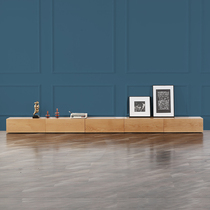 Solid wood station TV cabinet modern minimal small household type Nordic minimal economy - type household 2020 new landing