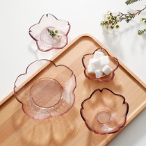 Suo kitchen Japanese hammered Cherry Blossom bowl pink small Bowl sauce saucer vinegar plate fruit dish household snack dessert plate