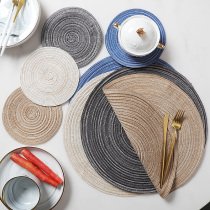 Soe kitchen European retro home woven table mat Japanese insulation coaster non-slip anti-scalding plate pot bowl mat