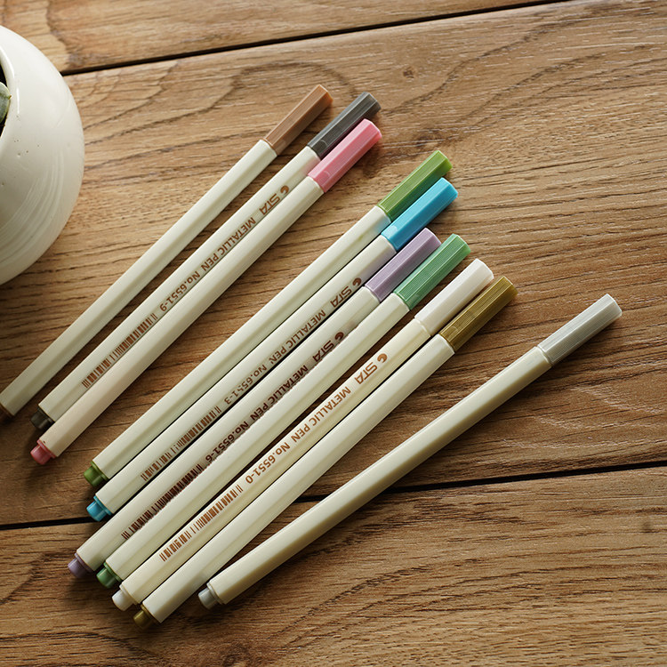Sta 10 color hard head metal pen DIY photo album writing graffiti mood pen