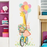 Мультяшное детское настенное крепление на стену для спальни, воздушный шар, жираф