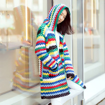 Su Su Jies goddess with coat tutorial homemade hand diy woven cotton wool group crochet material bag