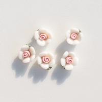 白色软陶小花【一份5颗】