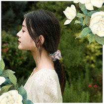 Su Su Jie home flower accessories set wool diy relief handmade gift woven thread crochet material bag