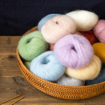 Su Su Jies South African baby mohair handmade diy woven fine wool baby sweater Scarf neck shawl Thread Group