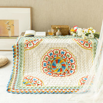 Su Su Jies home flying color wheel Lotus blanket handmade diy crochet blanket wool material package