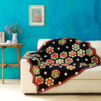 Su Su Jies Frida pattern carpet handmade diy crochet cover blanket in thick baby cotton material bag
