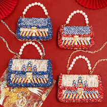 Su Su Jie Jinji mother bag to pass the time hand-woven bag diy material bag wool group