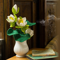 Su Su Jie home Lotus bonsai handmade diy crochet material wrapped wool homemade crocheted gift