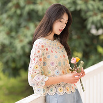 Su Su Jies colorful bubble lace clothes handmade diy Crochet Tutorial crochet knitting wool knitting material bag