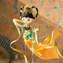 Su Su Jies family scattered flowers flying dolls handmade diy crochet doll gift wool hook material bag