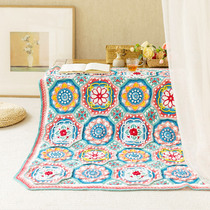 Su Su Jie home Ruyi Lotus blanket handmade diy woven blanket cotton crochet wool material bag