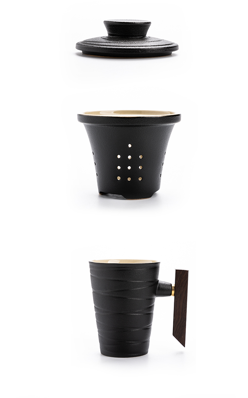 Ning uncommon cup of black tea cups with cover with filter office with personal tea set