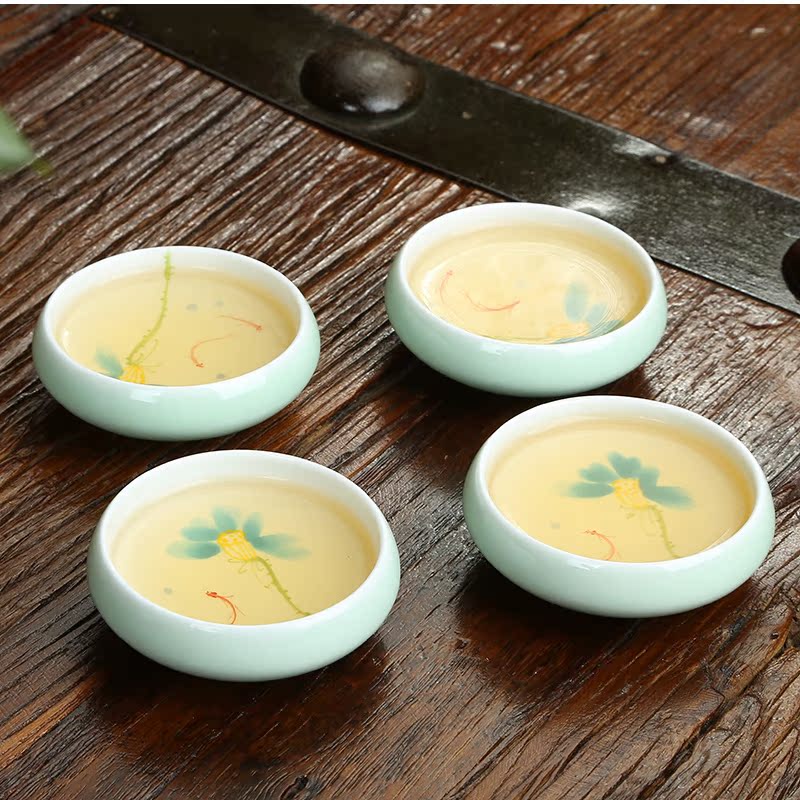 Ning uncommon hand - made ceramic tea set single CPU celadon cups cup sample tea cup