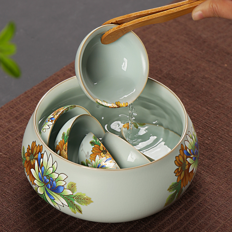 Ning uncommon your up tea to wash to the ceramic household utensils with parts writing brush washer can open your porcelain medium