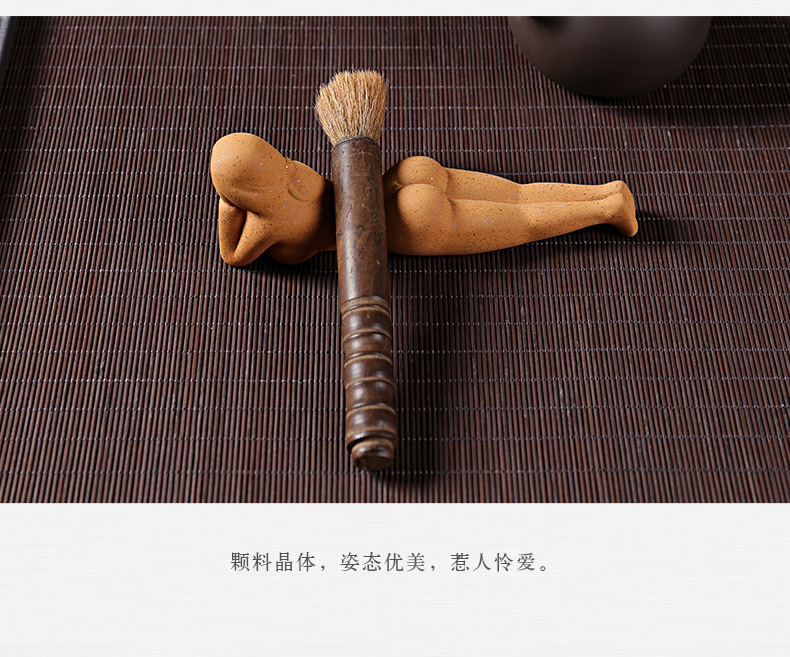 Ning uncommon tea penholder brush frame color ceramic sand ceramic tea set tea accessories (to receive the kind prevail)