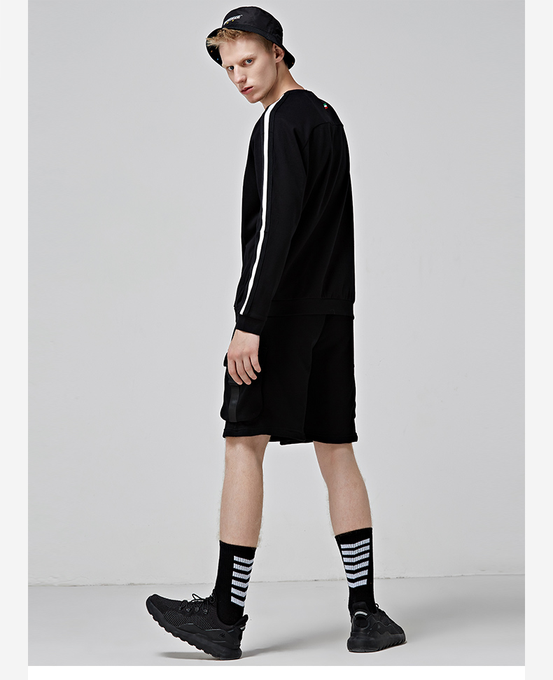 KAPPA Áo len thể thao nam Kappa Áo thun cổ tròn giản dị | K0852WT04 - Thể thao lông cừu / jumper áo hoodie trơn
