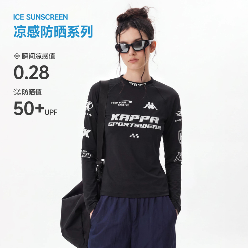 Kappa Back-To-Back Sports Long-Sleeved Men's and Women's Summer Cycling Clothing 2026 Autumn Sun Protection Clothing Racing Tops T-Shirt