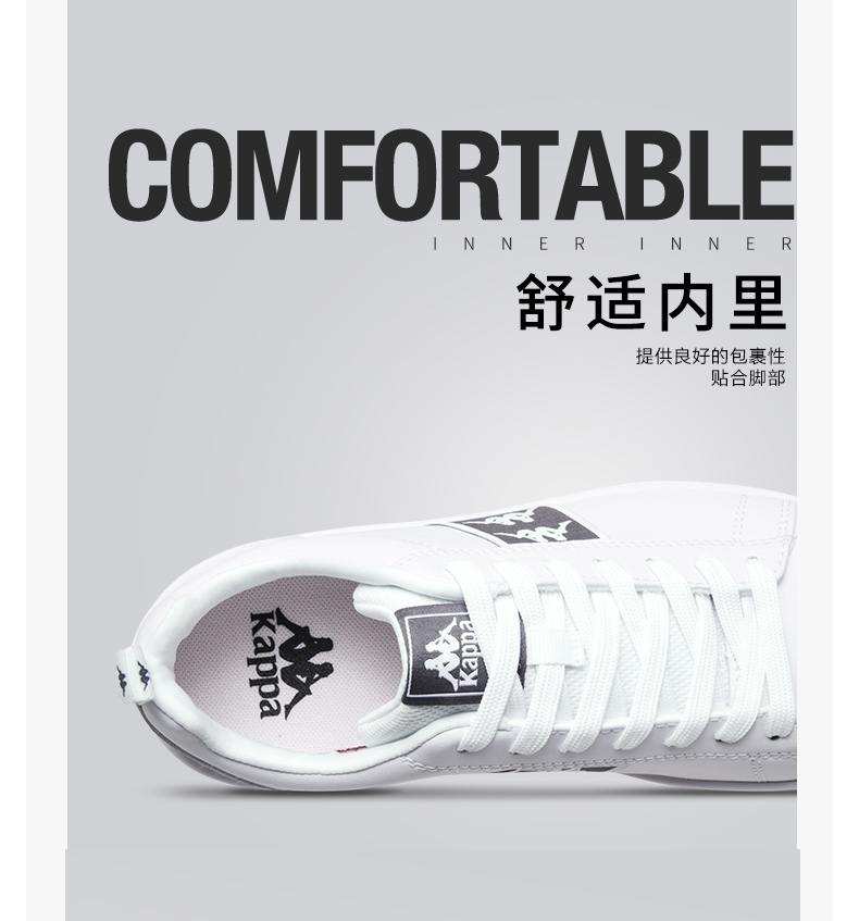 KAPPA Cặp đôi nam nữ Kappa giày thể thao giản dị Giày trắng nhỏ dây giày thể thao nữ adidas