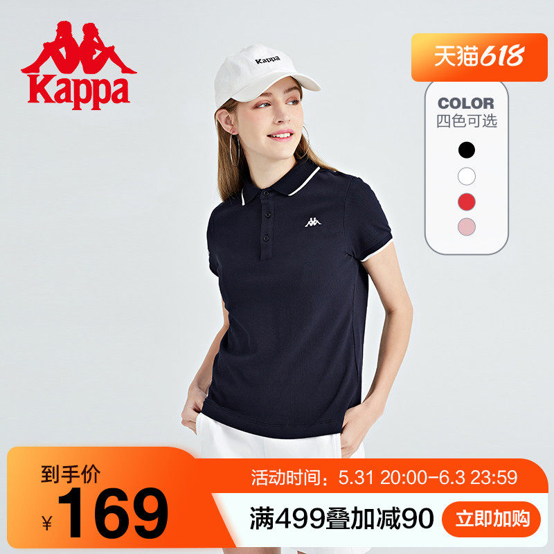 Kappa Capa polo short sleeves 2022 new women sports T-shirt base brief short sleeve casual pure cotton half sleeve summer